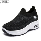 Women Orthopedic Walking Shoes Breathable Mesh Slip-On Sneakers Nursing Work Comfortable Casual Cushion Athletic Running Joggers - Lootquake