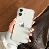 Sanrio usagi chiikawa Hug Apple Clear Phone Case For iPhone