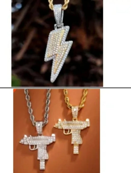 2024 3D Design Jewelry Copper 5A Zircon Bling Hip Hop Rapper Men Hip Hop Custom Letter Name Round Rectangle Pendant - Lootquake