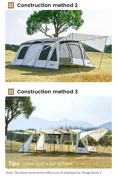 MOBI GARDEN Camping LS4 Tunnel Tent Living Shell Tent Large Blow Tent Invite Space Two Bedrooms - Lootquake