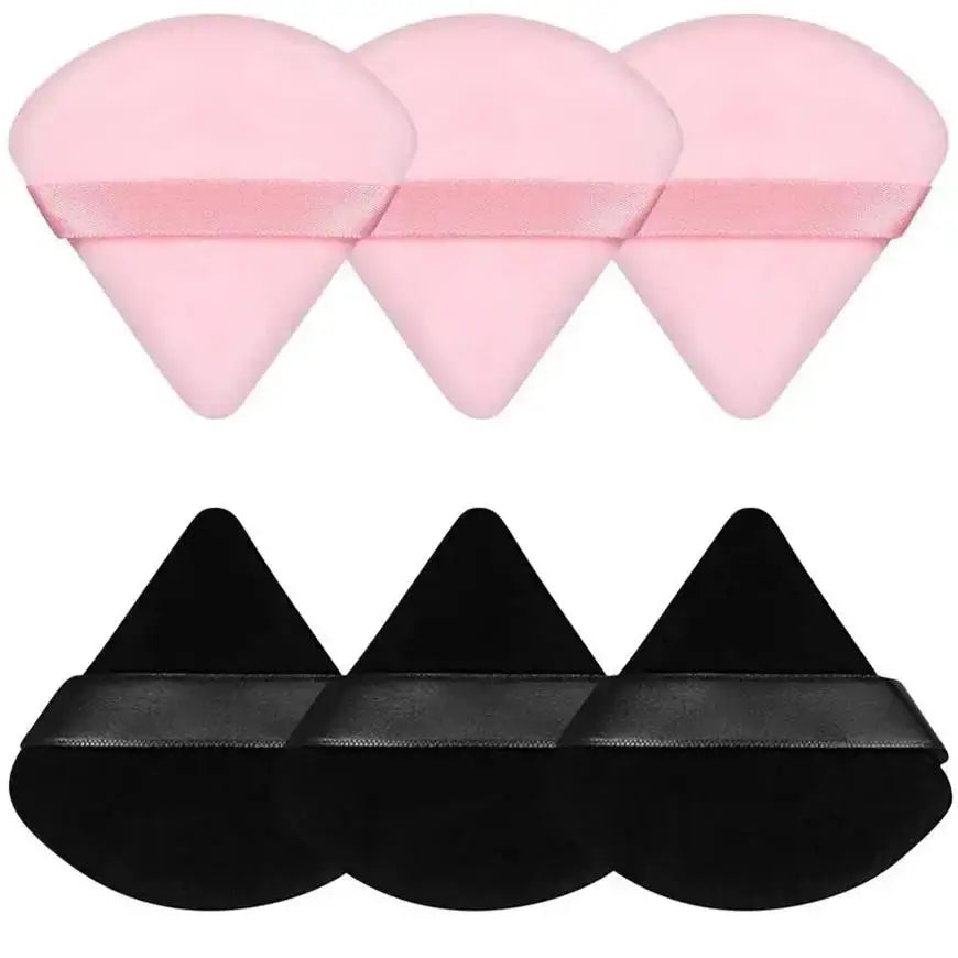 3Pcs Triangle Powder Puff For Loose Powder Liquid Cosmetic Soft Plush Powder Puff Makeup Foundation Puff Makeup Tool
