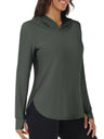 TACVASEN UPF 80+ Quick Dry Hooded Long Sleeve Sun UV Protection T-Shirts