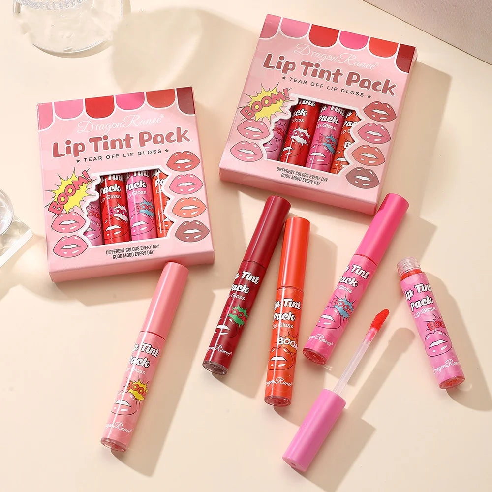 Lápiz labial desprendible Lápiz labial hidratante y humectante Lápiz labial Película de lápiz labial Lápiz labial desprendible Lápiz labial impermeable y de color sólido Estuche de lápiz labial
