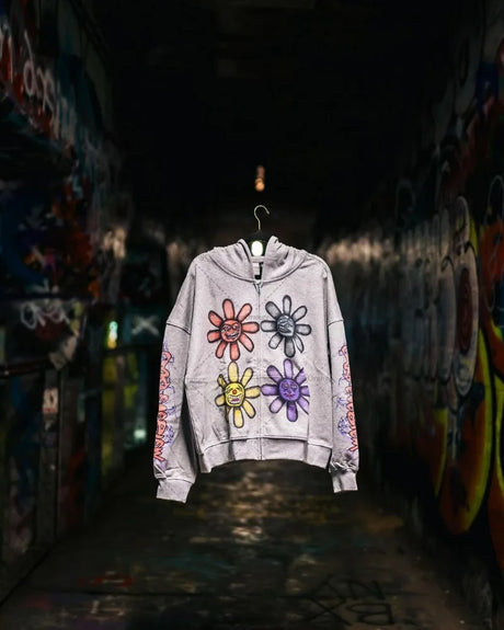 Hip-hop Street Trend Brand Oversized Sweatshirt Gothic Punk Style Letter Print Zipper Hoodie Men Harajuku Style Casual Jacket - Lootquake