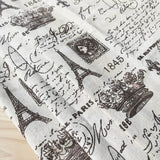 Tela estampada de periódico, tela acolchada de algodón y lino para costura DIY, mantel, cojín, mantel individual, bolsa de almacenamiento, materiales para manualidades