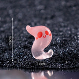 Cute Halloween Mini Luminous Ghost Miniature Landscape Ornaments Resin Diy Home Decorations Desktop Decor Crafts Party Gifts