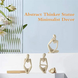 Y51A-3Pcs Minimalist Decor Abstract Thinker Statue Sculpture Set,Neutral Home Decor Mini Sandstone Thinker Figurines Easy To Use