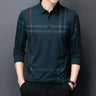 Polos de negocios formales estampados para hombre, sudaderas holgadas de corte regular, ropa de calle de algodón, tendencias de moda 2024 a granel