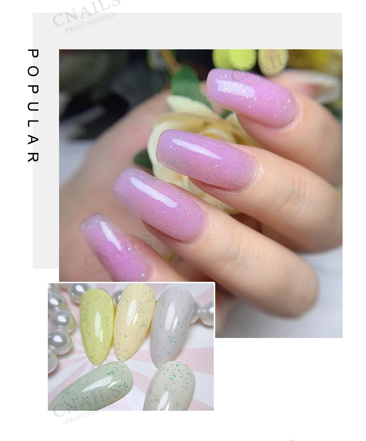 CNails No Wipe Gel Top Coat Clear Gel Base Coat Varnish Soak Off Flash Top Coat UV/LED Nail Art Accessories Matte Nail Polish