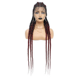 36" Cornrow Knotless Braids Wig | 360 Full Lace | Baby Hair | Synthetic