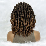 16" Short Knotless Butterfly Locs Wig | Synthetic Lace Front