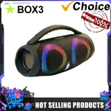 Portable Waterproof 100W High Power Bluetooth Speaker RGB Colorful Light Wireless Subwoofer 360 Stereo Surround TWS FM Boom Box