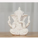 Estatua de elefante de Buda Ganesha de piedra arenisca, escultura hecha a mano, figura de elefante, accesorios de decoración del hogar