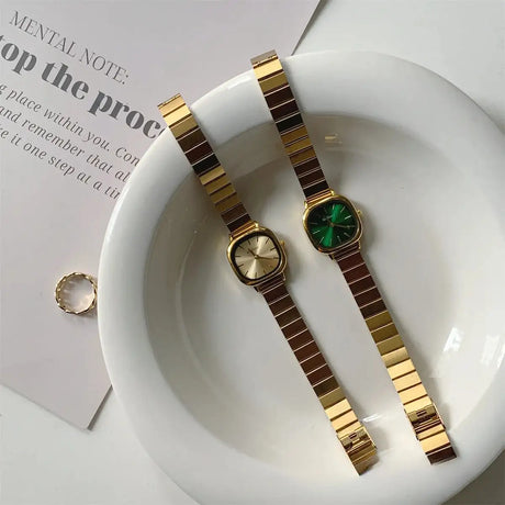 2024 Hot Brand Stainless Steel Strap Watch Women Luxury Gift Quartz Wristwatch Student Fashion Simple Square Quartz Watches - Lootquake