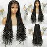 Black Cornrow Braided Wig | Full Lace Front | Twisted Braids | Crochet Hair