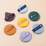 1 esponja cosmética redonda, cuadrada y triangular, suave, seca y húmeda, de doble uso, con cojín de aire, para base de maquillaje, herramientas de maquillaje.