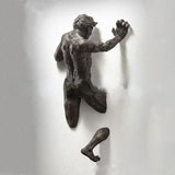 Home Decor Wall Art Wall Man Sculpture Statue Living Room Wall Decoration Resin Handicraft Pendant Home Accessories