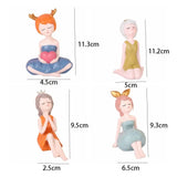 Crafts Resin Little Girl Statue Cute Creative People Sculpture Handicraft Waterproof Miniatures Figurine Living Room