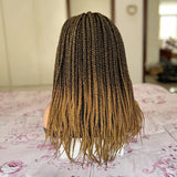 20-30 Inch Ombre Box Braids Wig | Lace Front | Short Braided Wigs for Black Women | High-Temperature Fiber