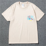New Summer Hip Hop T Shirt Men Women Cactus Jack Harajuku T-Shirts WISH YOU WERE HERE Letter Print Tee Tops - Lootquake