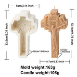 Moule en silicone 3D en forme de croix de Jésus pour bougie, moulage en résine pour perles aromatiques, savon, décoration artisanale, cadeau