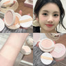 Polvos compactos mate para rostro, control de aceite, cobertura total natural, hidratante, blanqueador, base de maquillaje en crema, 2 en 1 cosmético