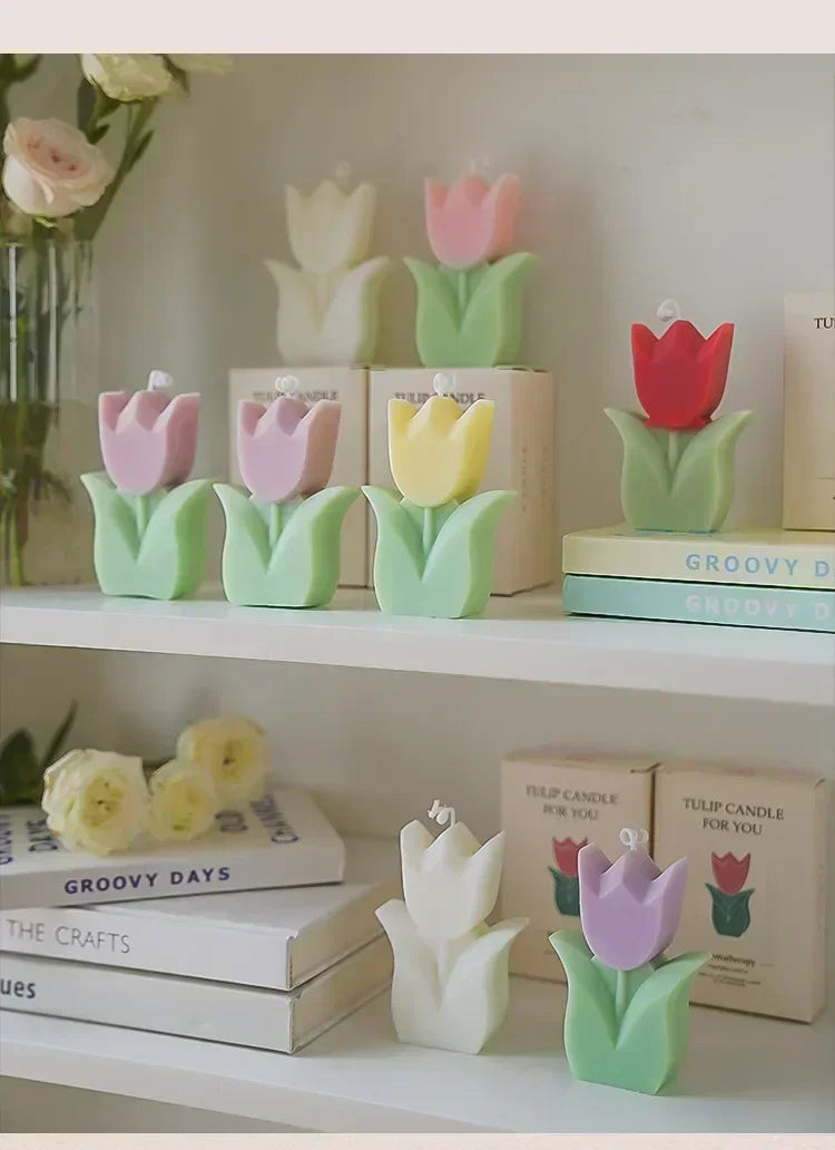 Exquisite Tulip-Fragrance Candles: Ideal Wedding Keepsakes, Luxurious Home Ambiance & Heartfelt Birthday Presents for Women