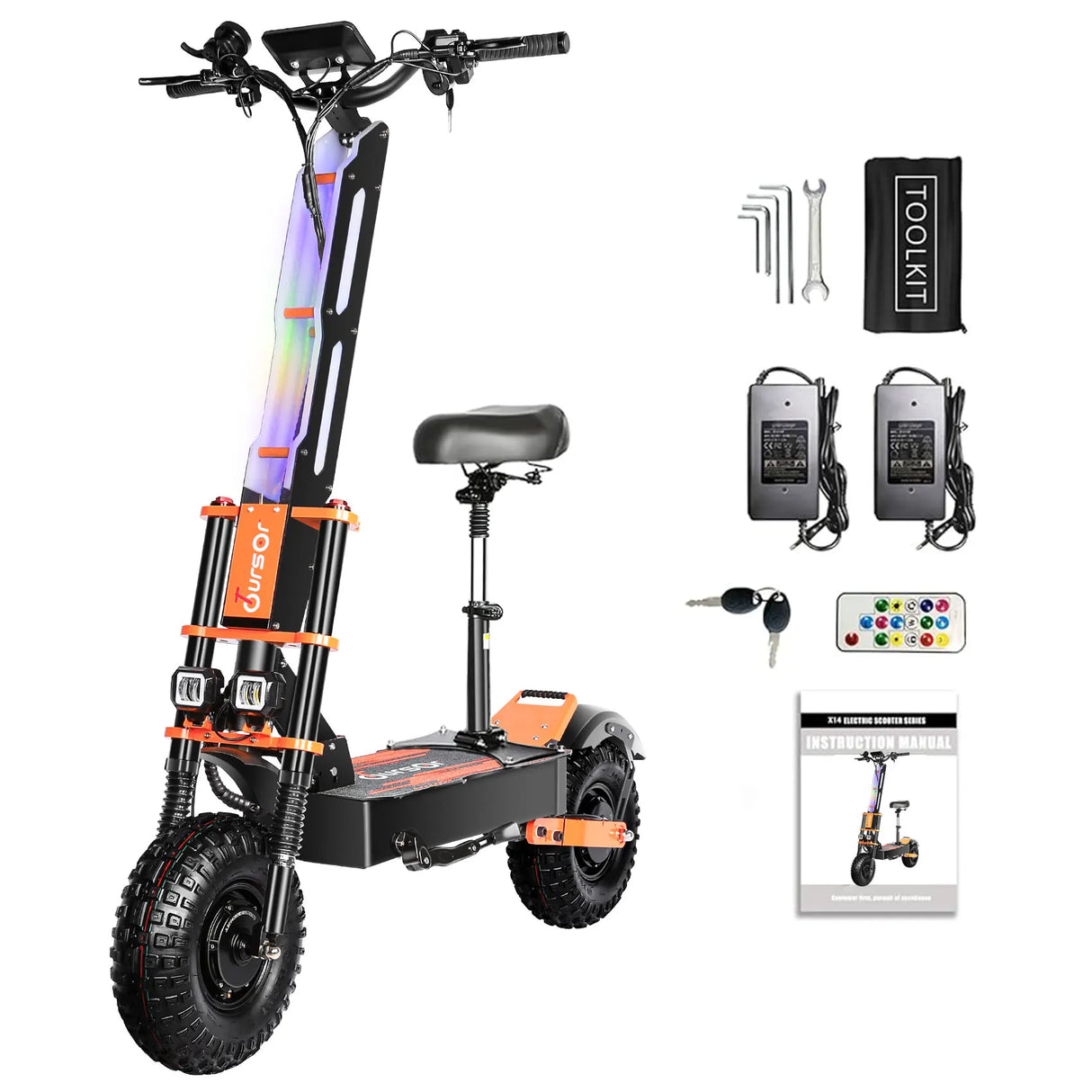 Patinete eléctrico todoterreno para adultos X8P mejorado, 8000 W, 60 V, 38,4 Ah, 13/14 pulgadas, motor dual, velocidad 100 km/h, kilometraje 120 km, 2025