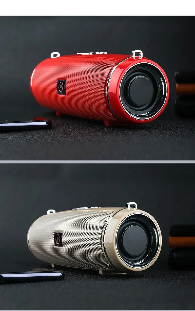 Enceinte Bluetooth portable sans fil 200 W, caisson de basses haute puissance, étanche, avec radio FM, port USB et carte TF.