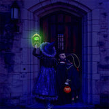 Decoração de halloween led pendurado campainha de um olho brilhante globo ocular som de terror festa de halloween decoração de c