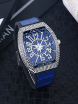 Luxury Diamond wristwatch for women Fasion and elegant quartz watch with silicone watchstrap Waterproof luminous Tonneau watch - Lootquake