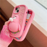 Funny Patrick Star Spit Bubbles Cartoon Rubber Silicon Soft Phone Case
