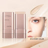 Base de maquillaje hidratante transparente y humectante con perspectiva natural, hidratante, brillante, fina y ligera. Base de maquillaje de doble cabezal rotada, más cómoda, función impermeable, fácil de maquillar, fácil de usar.