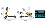 Patinete eléctrico todoterreno YUME X11+ de 6000 W con motor dual, 60 V-30 Ah, para adultos, velocidad máxima de 95 km/h, motor sin escobillas, alcance de 100 km.