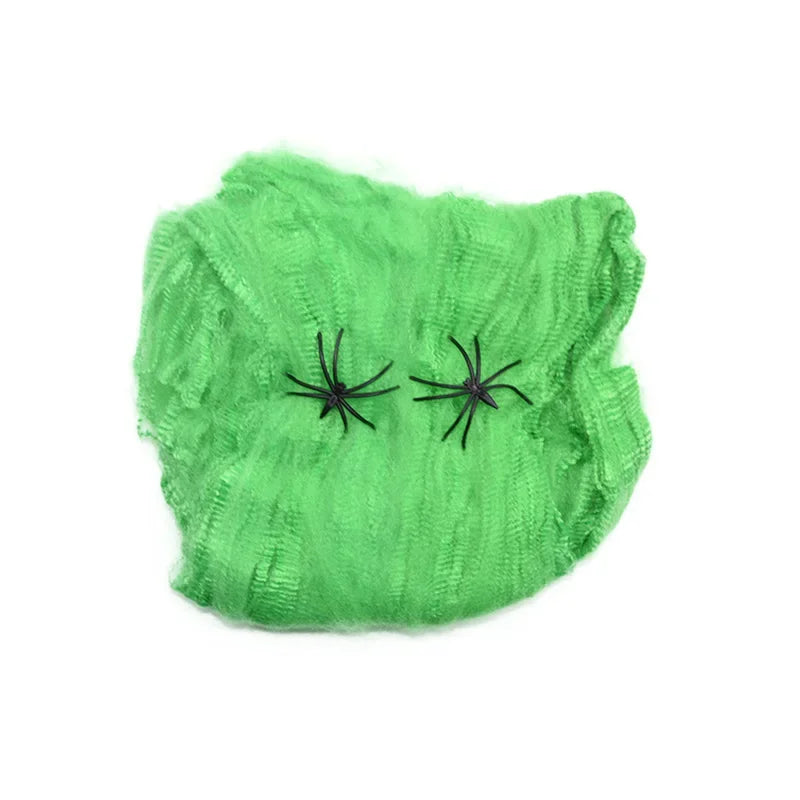 Halloween Decorations Artificial Spider Web Stretchy Cobweb Scary Party Halloween Decoration for Bar Haunted House Scene Props