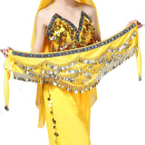 1PC New Style Belly Dance Belt Newest Multi-color Glass Silk Velvet Dancing Belt Scarf Crystal BellyDance Waist Chain Hip Scarf