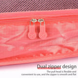 6Pcs Luggage Travel Bags | Underwear Shoes Storage Bag & Oxford Waterproof Cloth Suitcase Pouch Cube (Red Organiser for Clothing)