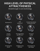 Auriculares inalámbricos Bluetooth 5.3 para casco, manos libres, para motocicleta, impermeables, reproductor de música MP3 y altavoz