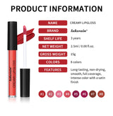 Lip Gloss Semi-Matte 8Colors Long-lasting Velvet Non-drying uitable for all skin moisturizing lipgloss plump lip brown Cosmetics