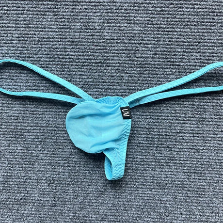 Mini Ice Silk G-string Men Sexy Underwear Low Rise Micro Bikini Trunks Bulge Pouch T-back Thongs Erotic Panties Soft Underpant - Lootquake