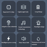 Altavoz Bluetooth 5.2 de conducción ósea con reducción de ruido para colocar debajo de la almohada, reproductor de música estéreo con linterna y ayuda para dormir.