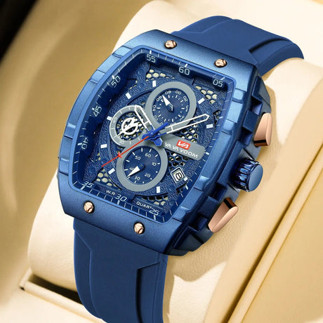 2025 New VA VA VOOM Top Brand Men Watches Luxury Square Sports Quartz Watch Waterproof Multifunctional Chronograph Watch for Men - Lootquake