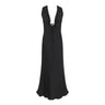 Y2K Chic Women Lace Trim Long Dress 90s Vintage Sexy V Neck Tie Up Backless Bodycon Elegant Lady Club Party Night Cocktail Dress