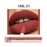 O.TWO.O 12 colores Lápiz labial mate aterciopelado de alta calidad Maquillaje de labios de larga duración Resistente al agua Fácil de usar Brillo labial líquido mate