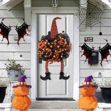 Halloween Witch Wreath Festive Atmosphere Decorative Wreath Door Hanging Wall Hanging Decoration Halloween Party Welcom Decor