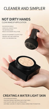 Base de maquillaje Magic Foundation Mushroom Head Air Cushion CC Cream, resistente al agua, iluminadora, base de maquillaje para mujer, maquillaje facial, cosmética coreana.