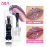 QIBEST Lip Oil Magic Warm Color Changing Lipstick Balm Lip Glaze Transparent Moisturizing Lipgloss Shiny Glitter Lips Cosmetics