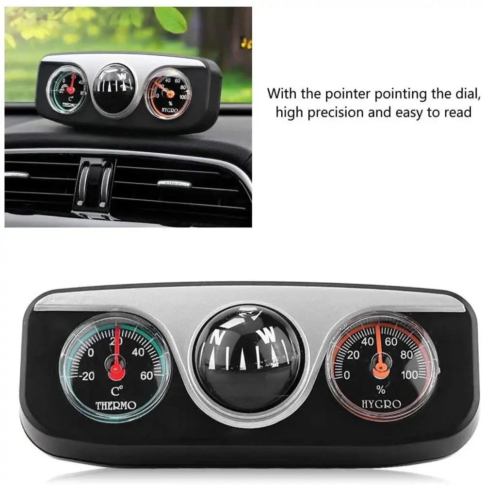 New Multi-functional Compass Dash Mount Navigation Direction Digital Auto Car Compass Thermometer Hygrometer for Boat Truck Auto - Lootquake
