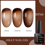 7ml Milky Jelly White Gel Nail Polish Natural Luster Long Lasting Nail Art All for Home DIY Manicure Soak Off UV LED Gel Vernis
