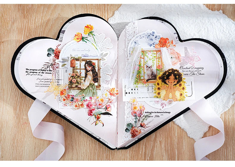 1 rouleau de ruban adhésif pour rebord de fenêtre, série week-end, loisirs, personnage, fenêtre, PET, décoration, carnet, cadre photo, papeterie, autocollants DIY